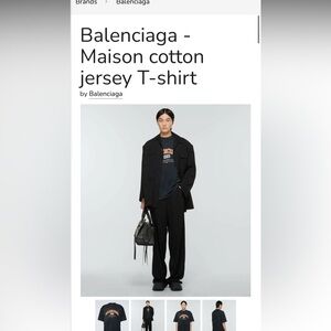 Balenciaga maison cotton jersey t shirt men’s XS